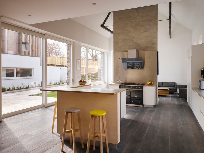 Noji Architects make the most of high ceilings in this old schoolhouse