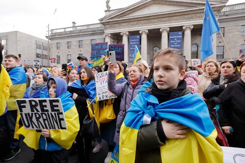 Tears of pride and sorrow as Ukrainians in Ireland mark year since Russian invasion