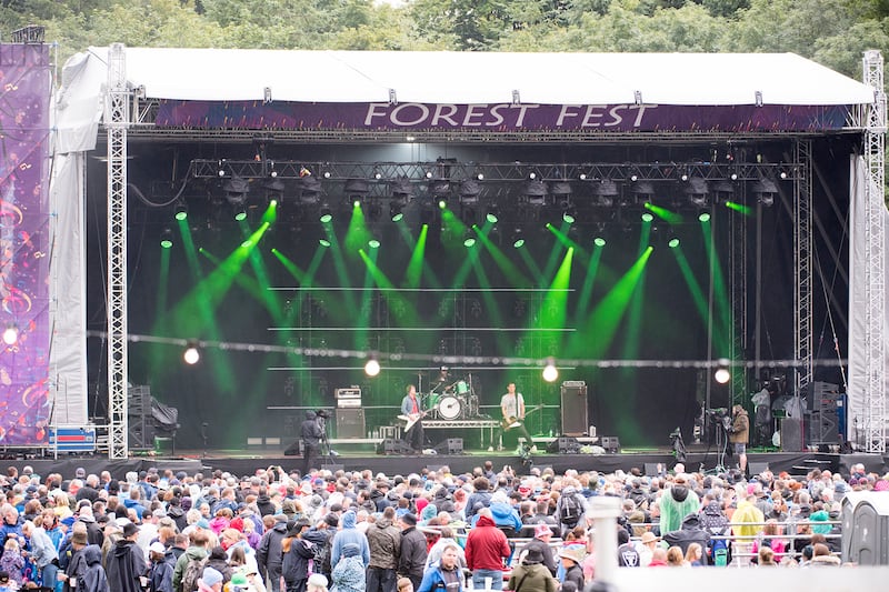 Ash on the main stage on Friday night at Forest Fest, Emo, Co Laois. Photograph: Brian Bastick