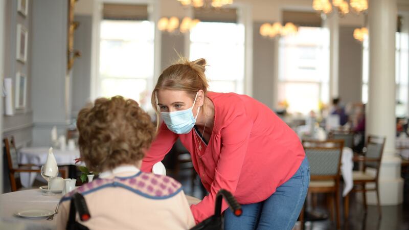 Belmont House director of nursing Margaret Wafer   at the facility in Stillorgan, Co Dublin. ‘We really had done everything in our power. It was still like being hit by a tidal wave,’ she says. Photograph:  Dara Mac Donaill / The Irish Times