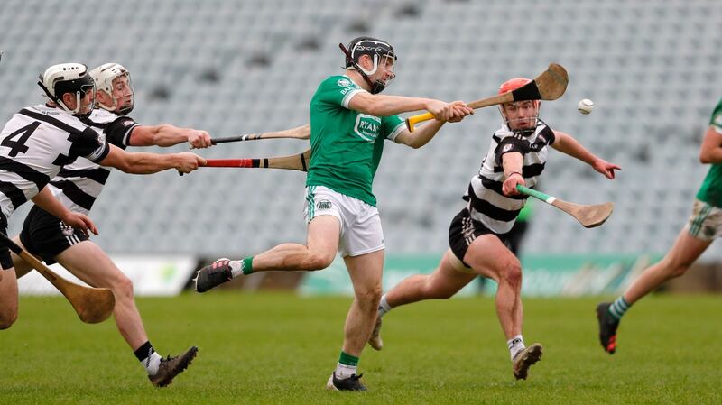 Graeme Mulcahy on the ball during Kilmallock’s comfortable win over Midleton. Photograph: Ben Whitley/Inpho