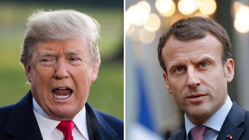 Macron appealed for calm and responsibility after Trump’s decision to recognise Jerusalem as Israeli capital. Photograph: Jim Lo Scalzo/Yoan Valat/EPA