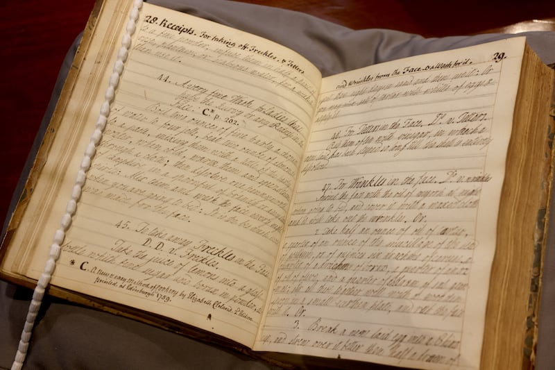 National Library of Ireland recipes: 'Only the upper classes had the time and the money to put together books like this ... so it’s always nice to find something that’s not from a big house.' Photograph: Dara Mac Dónaill