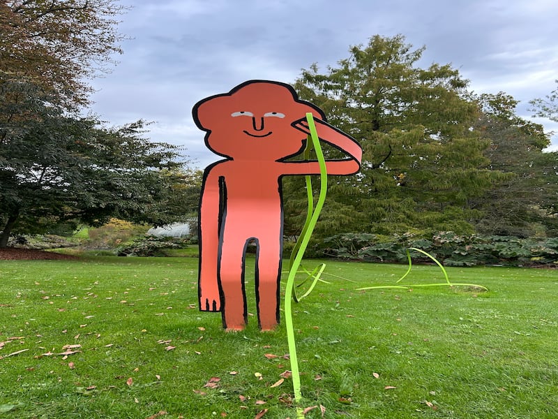 One of Jean Jullien’s line-drawn sculptures. Photograph: Gemma Tipton