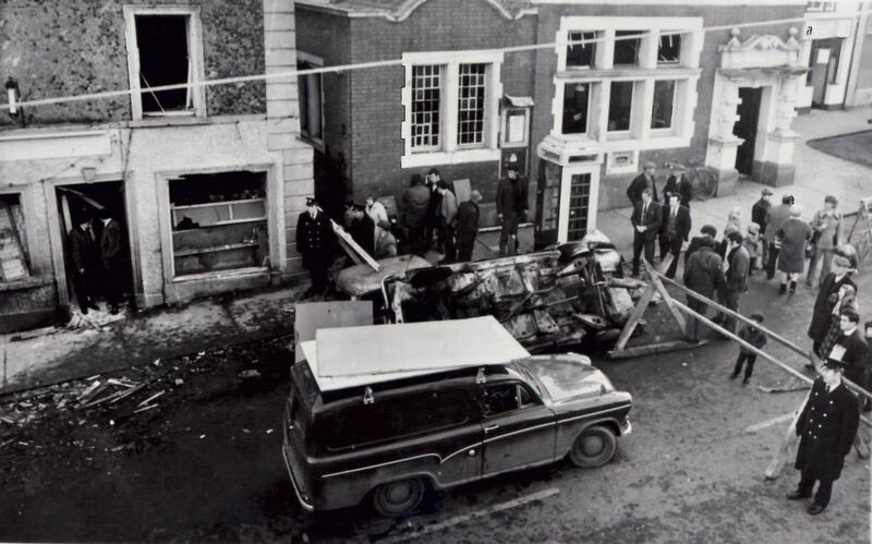 The aftermath of the Belturbet bombing.