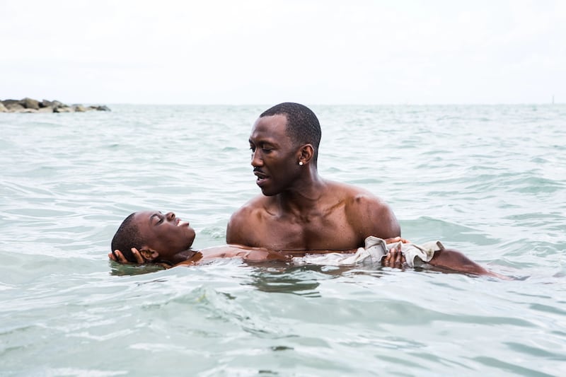 Moonlight: Mahershala Ali holds Alex R Hibbert in Barry Jenkins’s Oscar-winning film