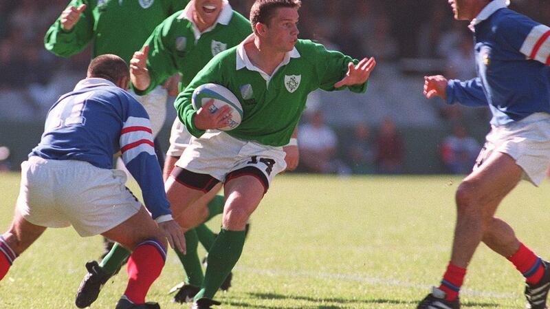 Darragh O’Mahony in action against France in the quarter-final. Photograph: Billy Stickland/Inpho