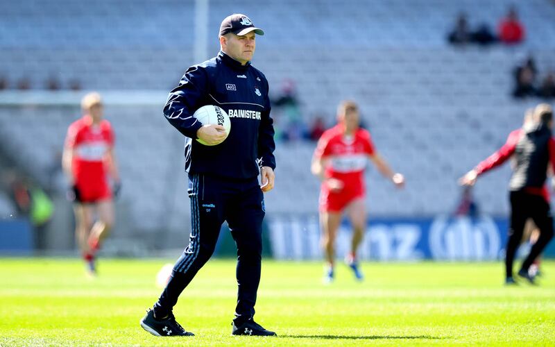 Dublin manager Dessie Farrell. Dublin come into the Leinster championship with a number of returning high-profile players to bolster their squad. Photograph: Ryan Byrne/Inpho