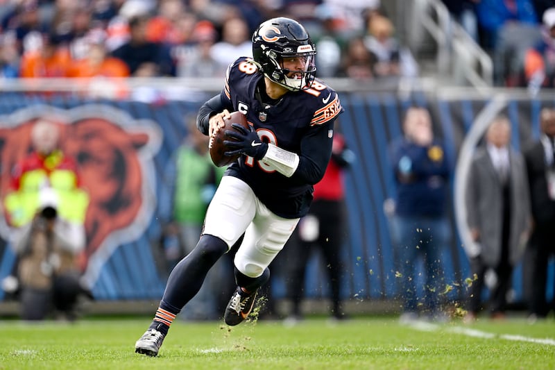 Things might be looking up for Chicago Bears quarterback Caleb Williams. Photograph: Quinn Harris/Getty Images