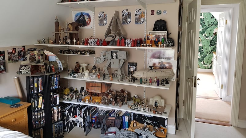 Paul Howard’s Star Wars room, at his home in Avoca, Co Wicklow. Photograph: Jennifer Ryan