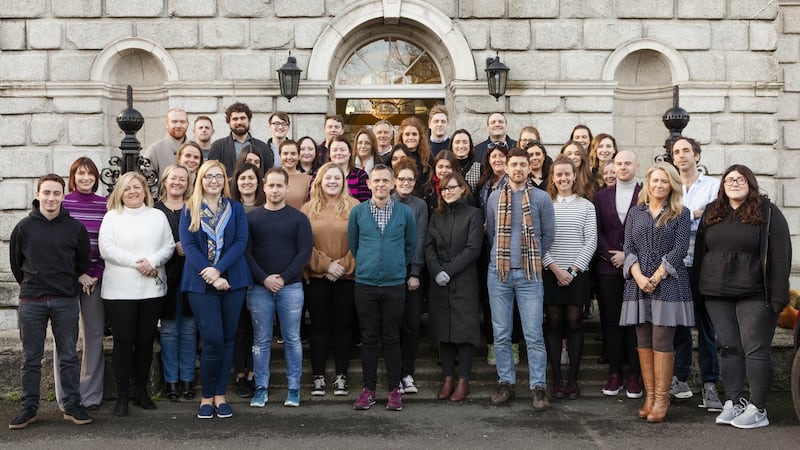 Trainee solicitors at Law Society headquarters, Blackhall Place, Dublin 7, on the first day of lectures for its new professional practice course, which is specifically aimed at delivering a flexible route to solicitor qualification without the traditional requirement to be onsite at Blackhall Place full-time for a six-month period.