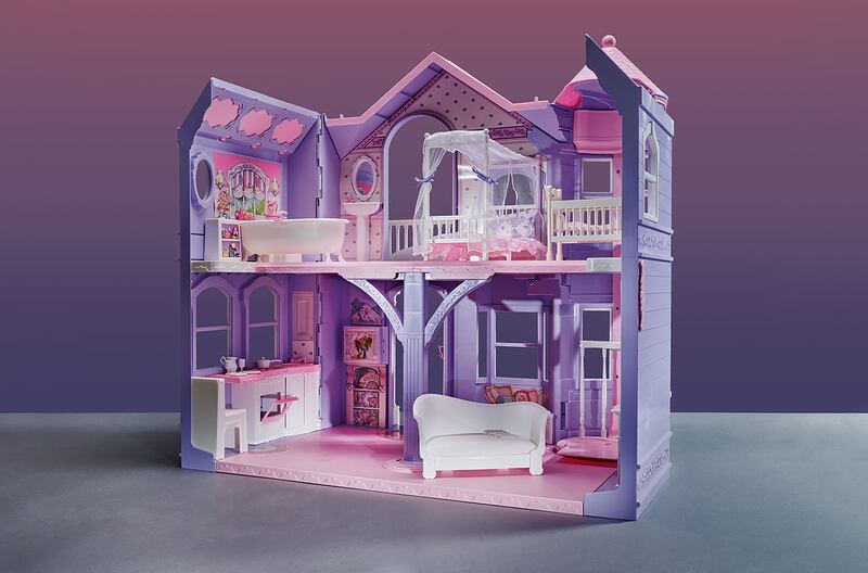 The lavender Queen Anne Victorian-style Barbie mansion from 2000. Photograph: Evelyn Pustka/The New York Times