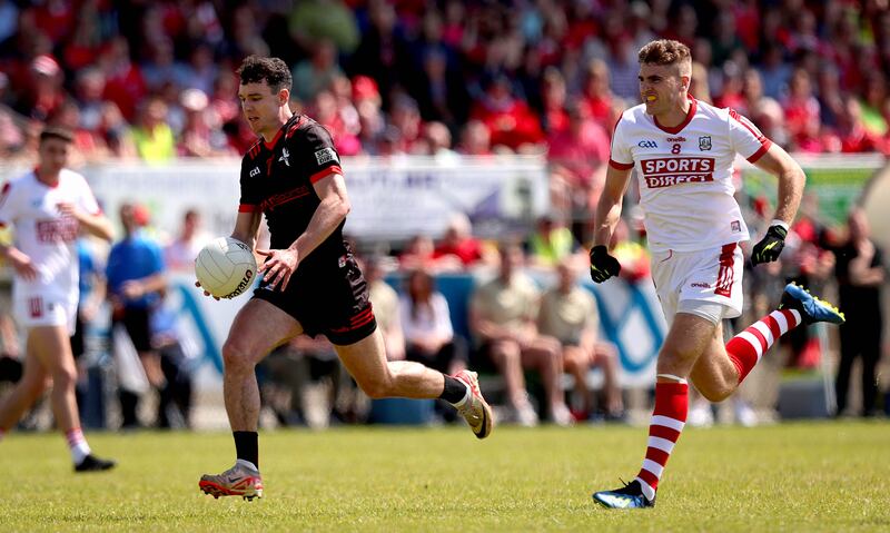 Craig Lennon: poses a scoring threat when he surges forward from the half back line for Louth. Photograph: Ryan Byrne/Inpho 