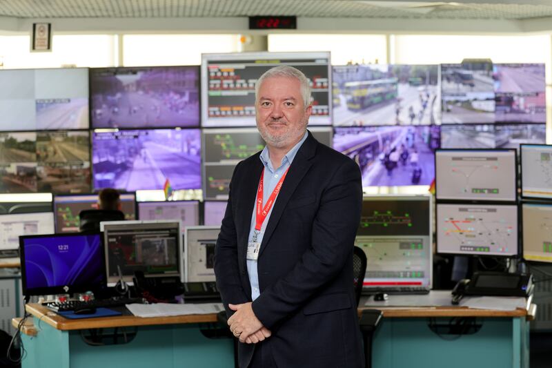 Dave Rooney, operations director Transdev Dublin Light Rail Ltd, at the Luas network management centre. Photograph: Alan Betson

