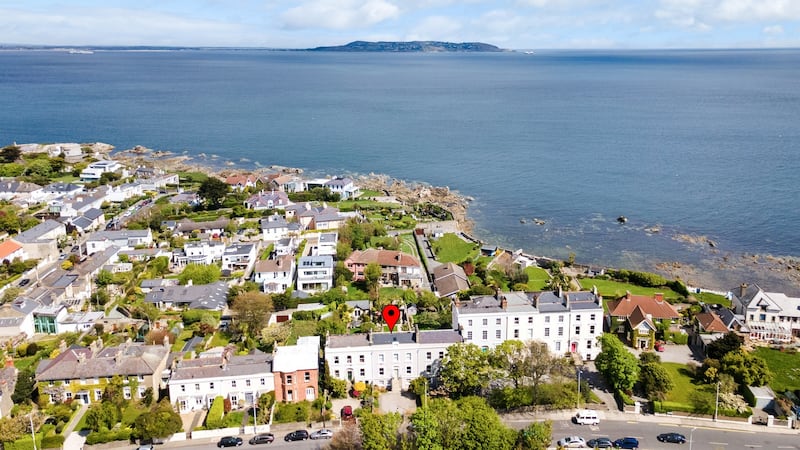 The house has sea views from the rooms to the rear