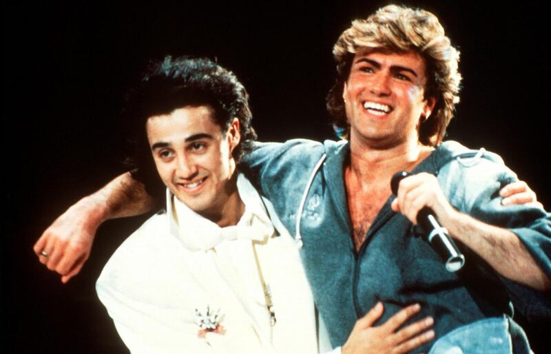 Andrew Ridgeley and George Michael of Wham.  Photograph:  Michael Putland/Getty Images