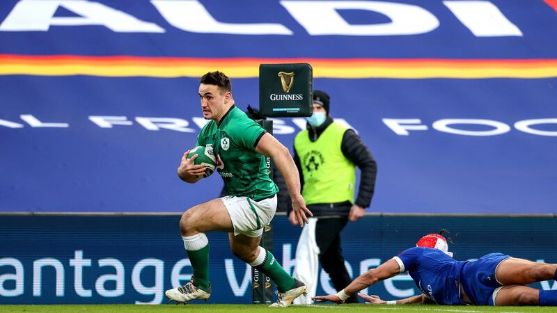 Rónan Kelleher pulled Ireland back into the game with a try after coming off the bench. Photo: Dan Sheridan/Inpho