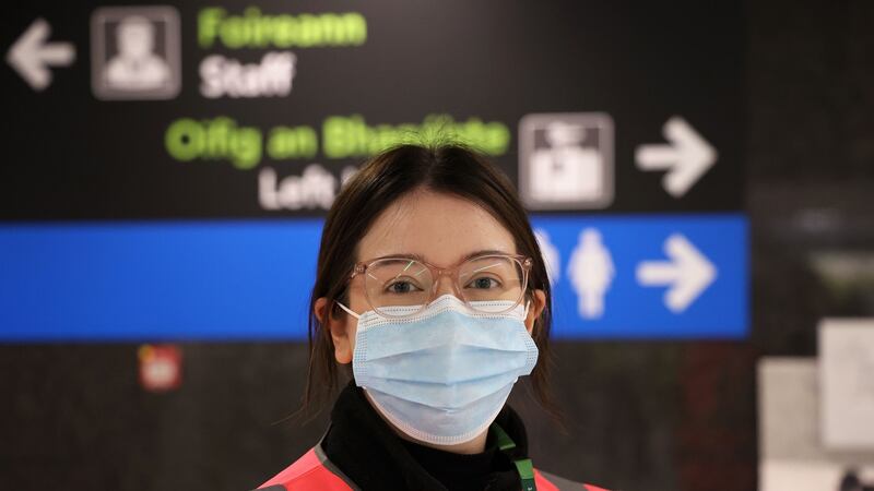 Ceadhla Newman (24) normally works as a research co-ordinator in the airport. ‘Whatever you can do to help out,  to ease the stress security are under.’ Photograph: Nick Bradshaw