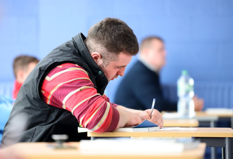 Darren Kavanagh, Meath, in class at Ballyhaise. Photograph: Dara Mac Dónaill