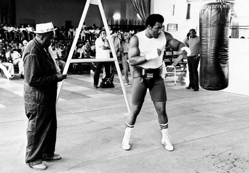 George Foreman training in 1974. Photograph: AFP