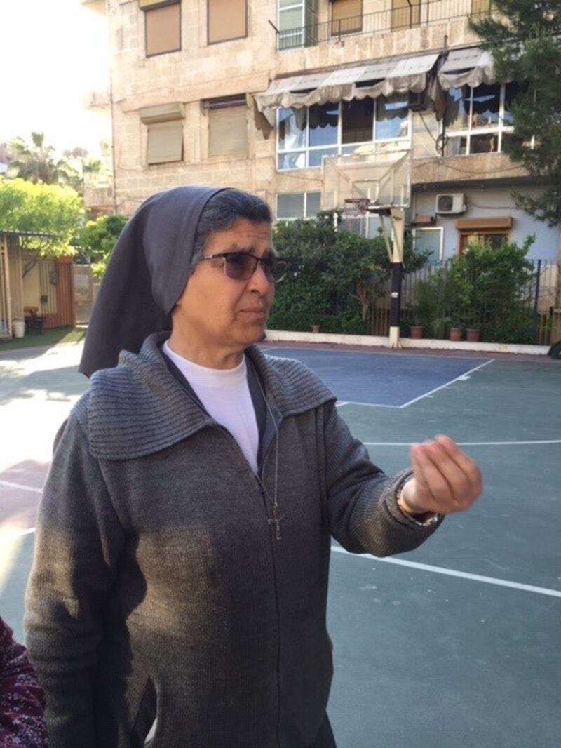 Sister Jeanette, who runs a kindergarten in Aleppo that helped survivors of the earthquakes. Photograph: Michael Jansen