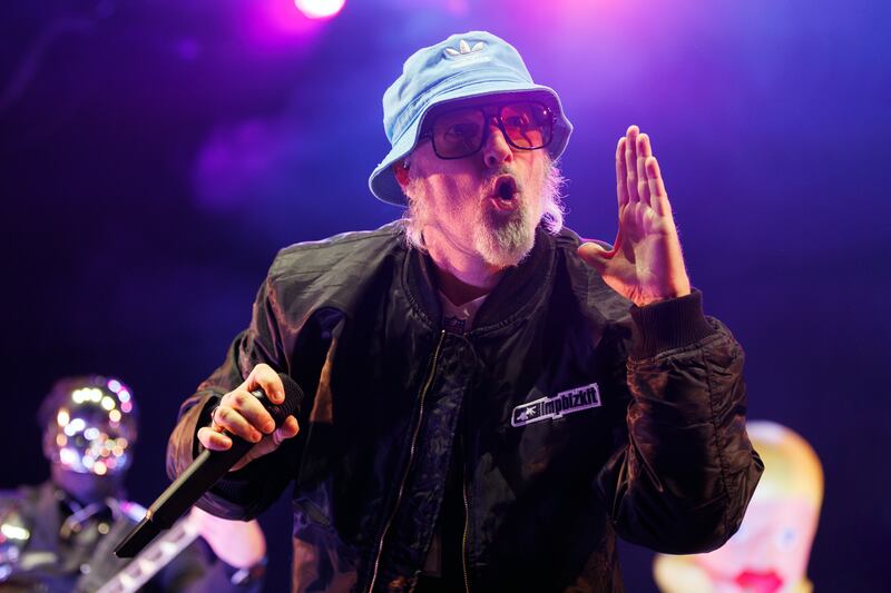 Fred Durst of Limp Bizkit performing at Wembley Arena in April. Photograph: Burak Cingi/Redferns