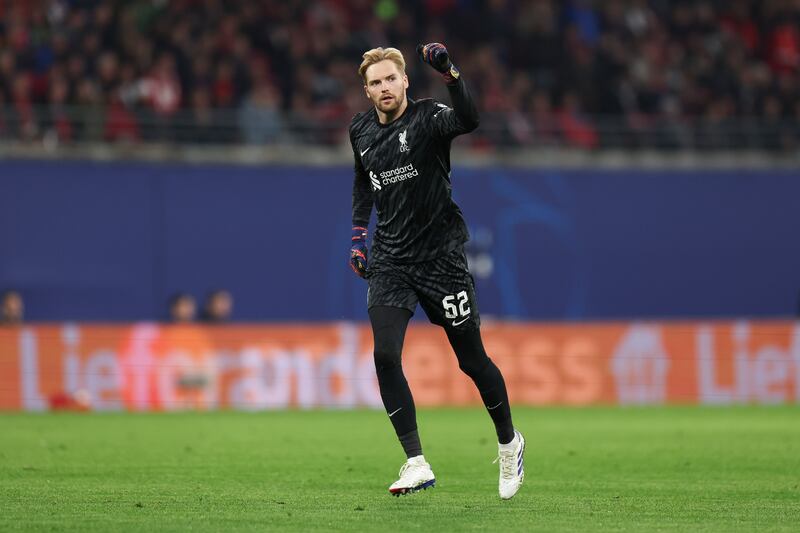 Liverpool's Caoimhin Kelleher: he would be a first choice at many other Premier League clubs and he improves the strength of Liverpool’s goalkeeping options. Photograph: Maja Hitij/Getty Images