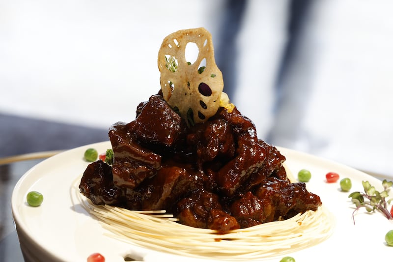 China Tang: Braised Hereford beef short ribs with Chuhou paste and Shiraz red wine. Photograph: Nick Bradshaw