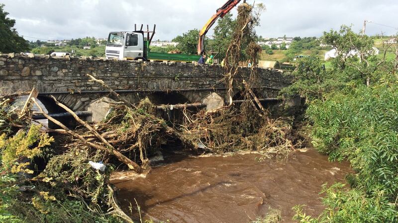 Cockhill Bridge in Buncrana, Co Donegal after extreme weather event. Photograph: Brian Hutton/PA Wire