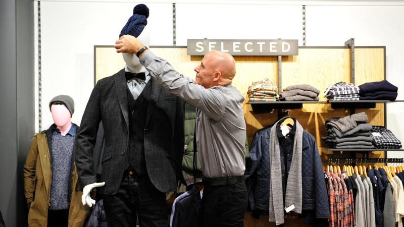 Dummy run: Conor Pope on the shop floor  in Arnotts. Photograph: Aidan Crawley