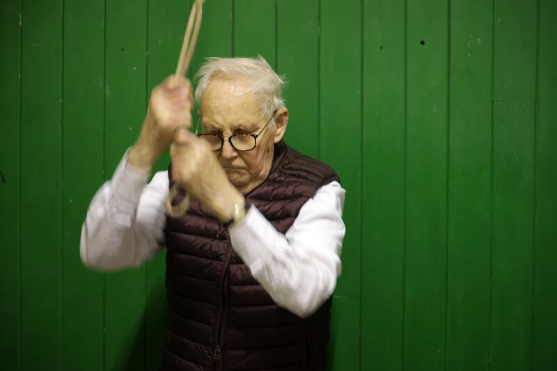 Tower captain Richard de Courcy celebrates his 90th birthday by ringing the bells of Waterford's Christ Church Cathedral. Photograph: Chris Maddaloni