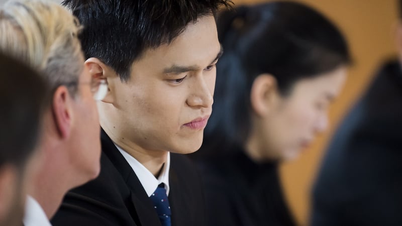 If Sun Yang knew he had nothing to hide, then why engage the testers in an argument that lasted for a staggering four hours and which culminated in the swimmer’s mother arriving at the house with a hammer. Photograph: Jean-Christophe Bott