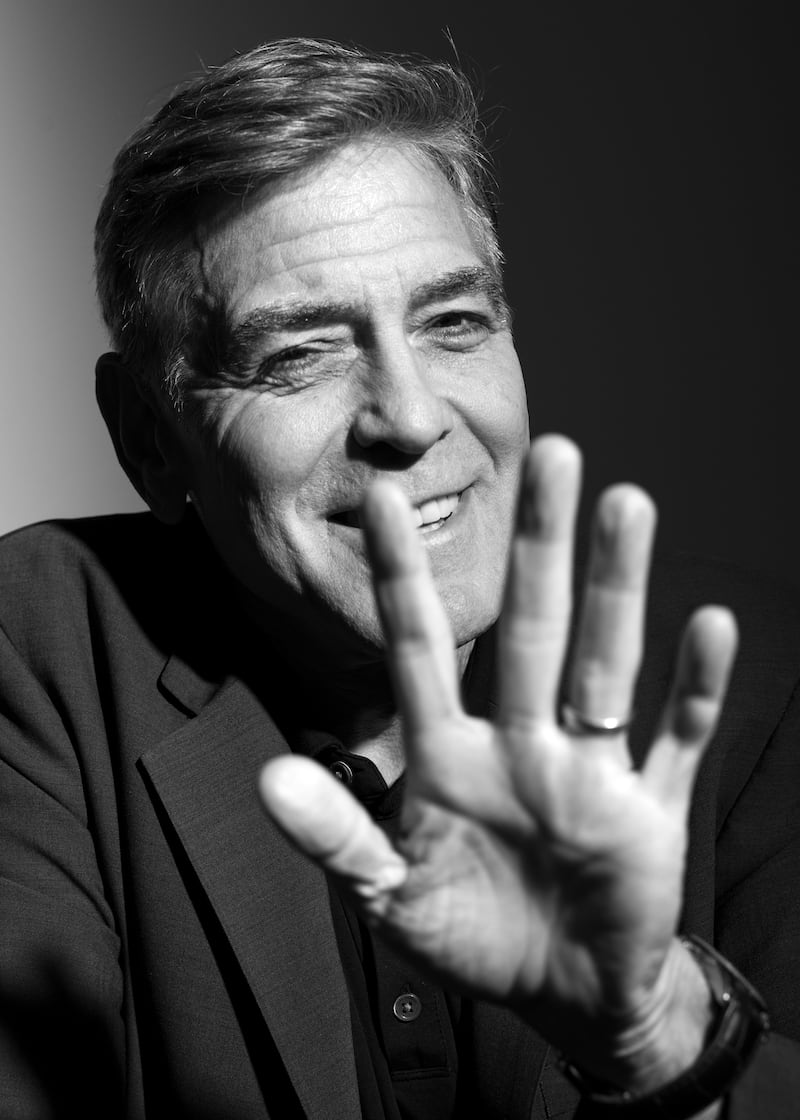 George Clooney is starring in the stage adaptation of Good Night, and Good Luck. Photograph: Thea Traff/New York Times
                      