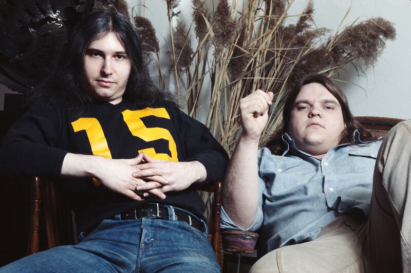 Jim Steinman and Meat Loaf pictured in 1978. Photograph: Michael Putland/Getty Images