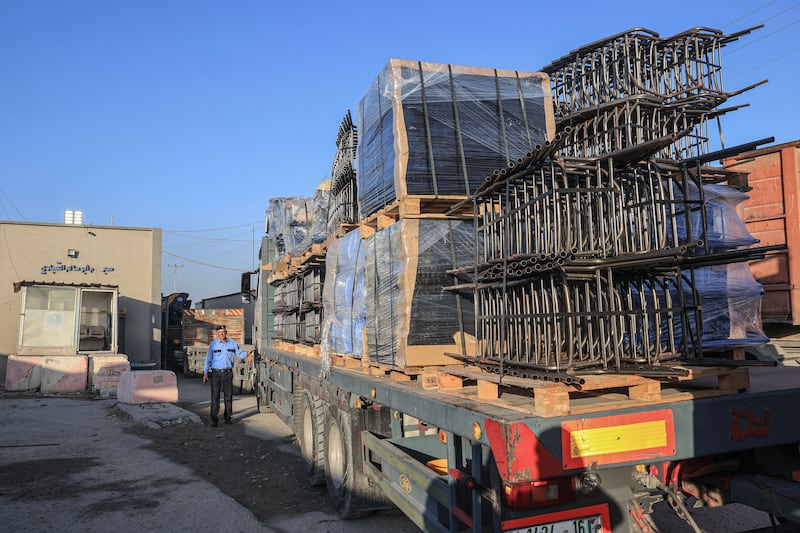 Goods destined for Gaza normally move through Israel’s Kerem Shalom crossing. Photograph: Said Khatib/AFP via Getty Images