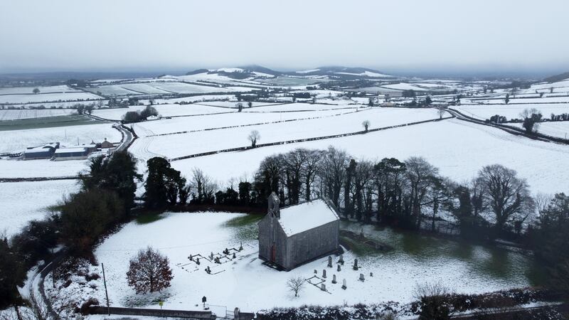 Holy Trinity Anglican Church after heavy snow fall in Stradbally Co Laois. Photograph: Niall Carson/PA 