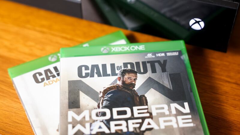 Microsoft’s Xbox One video game console and Activision Blizzard’s Call of Duty. Photograph: Michael Ciaglo/Bloomberg