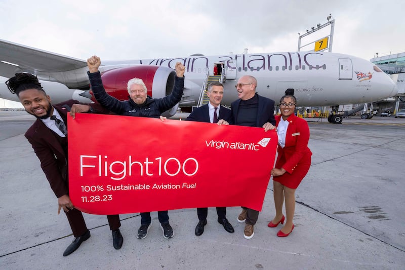 Virgin Atlantic’s Flight100, the first 100 per cent SAF transatlantic flight by a commercial airline, landed at  New York's JFK Airport last November