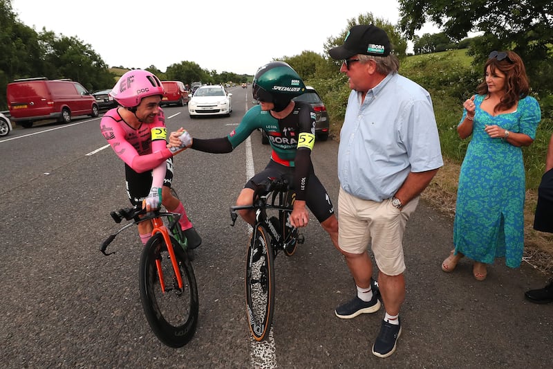 Ben Healy (left) and Ryan Mullen. Photograph: Bryan Keane/Inpho