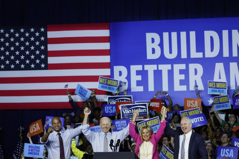 US president Joe Biden continues to beat low expectations. His legislative record in two years is considerably better than Bill Clinton’s after eight and arguably Barack Obama’s as well. Photographer: Ting Shen/Bloomberg 