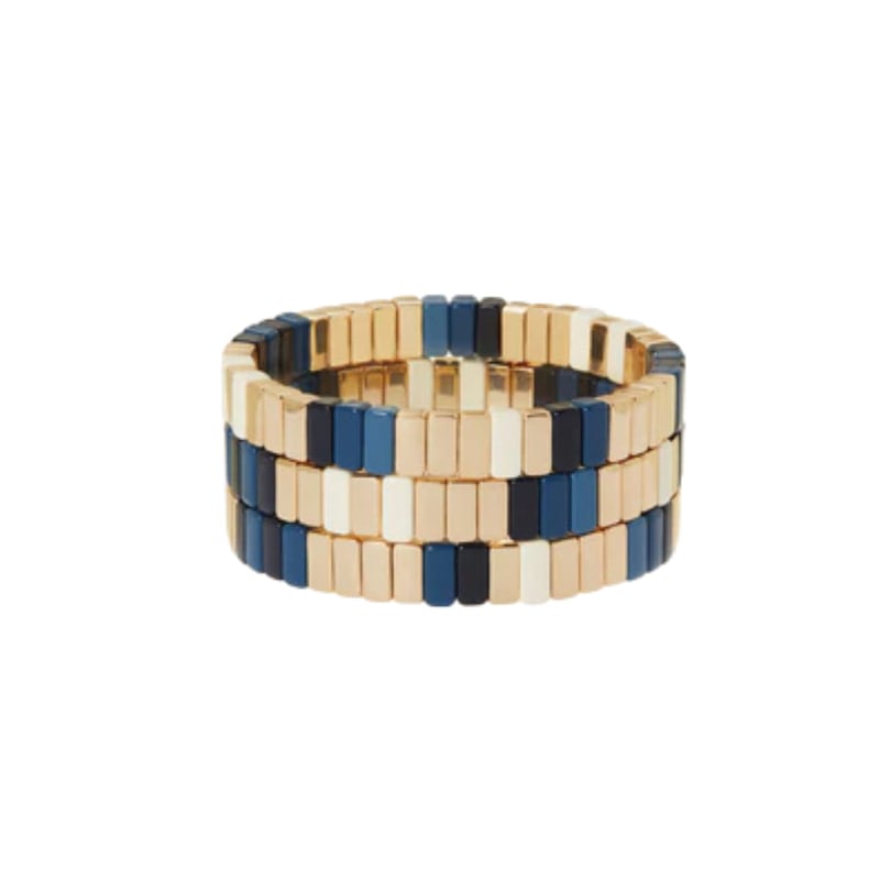 Well Done stackable bracelets, €239 by Roxanne Assoulin at Seagreen