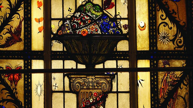 Detail of Bowl of Blossoms from four decorative windows (1928)