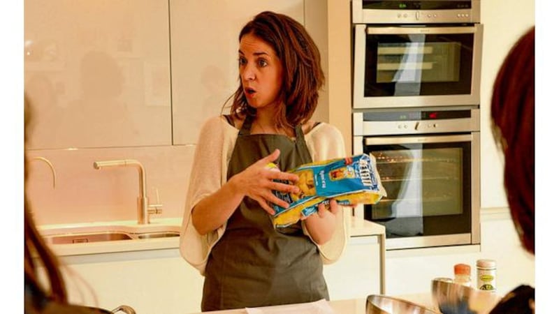 Siobhán Berry teaches a Mummy Cooks class with Margaret Donnellan, Laura McEvoy and Charlene Boyle. Photographs: Cyril Byrne