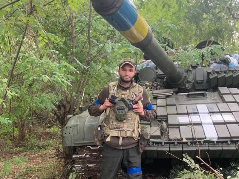 Roman, a Ukrainian combat engineer now in the eastern Kharkiv region, where Kyiv's forces have routed Russia's occupation force in recent days. Photograph: Courtesy of Roman