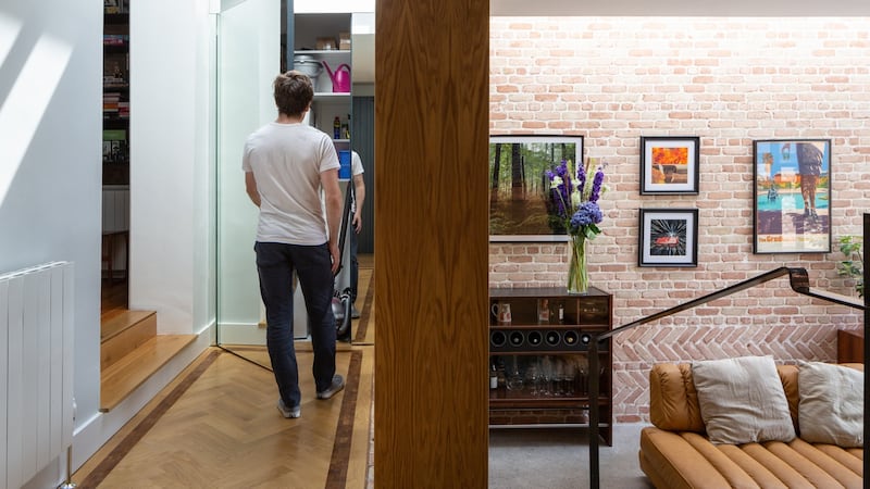 Mícheál de Siún in the Skerries house he designed for clients. Photograph: Ste Murray