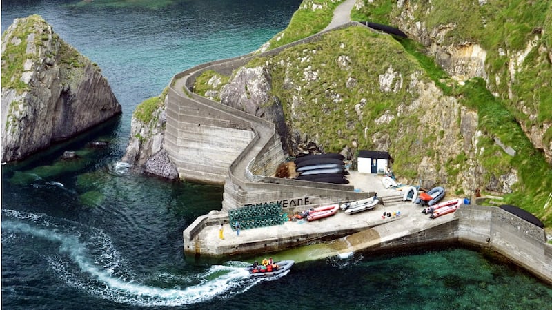 Dunquin harbour, on the west tip of the Dingle peninsula, which services boats for the Blasket Islands