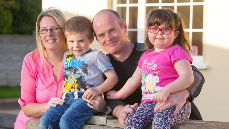 The O’Farrell family at home near Wexford town. From left, Deborah, Cian, Conor and Ciara O’Farrell. Photograph: Patrick Browne