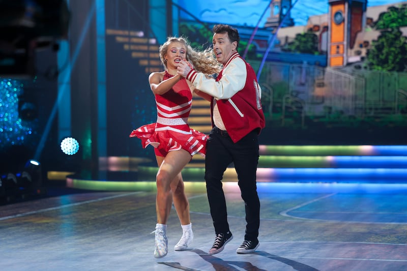 Singer Mickey Joe Harte and dance partner Daniela Roze. Photograph: Kyran O’Brien/kobpix