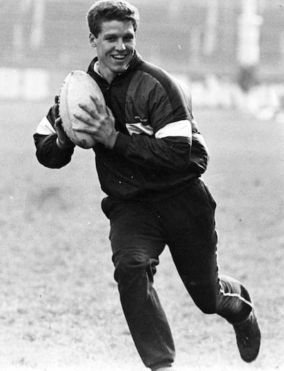 Brendan Mullin at rugby training with the Ireland camp in 1987. Photograph: Paddy Whelan