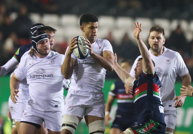 Cormac Izuchukwu  is joined by Iain Henderson in a strong Ulster secondrow. Photograph: Tom Maher/Inpho 